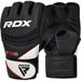 RDX MMA Gloves Grappling Sparring Maya Hide Leather Mixed Martial Arts Kickboxing Muay Thai Training Men Women Half Finger Adjustable Mitts Wrist Support Cage Fighting Combat Punching Bag Workout