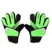 Children Full Finger Goalie Gloves Boys Girls Rubber Anti Slip Wrist Wrap Soccer Football Apparel Accessories for Goalkeeperï¼Œ Green S