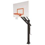 Titan Playground Steel In Ground Adjustable Basketball System Navy Blue