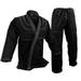 Double Weave BJJ Gi Kimono 100% cotton Preshrunk Jiu Jitsu Black Uniform set 500G Gi