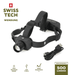 Swiss Tech Rechargeable 500 Lumens LED Headlamp IPX4 Weatherproof UV Blood Tracker