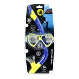 Body Glove Junior Cove Swimming Diving Mask and Snorkel Combo Set for Youth (Blue)