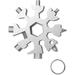 18-In-1 Snowflake Multi-Tool Incredible Tool Outdoor Travel Camping Multi-Function EDC Key Ring Stainless Steel Snow Multi-Tool/Screwdriver Tactical Tool