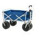 Mac Sports Collapsible Folding All Terrain Outdoor Beach Utility Wagon Cart Blue