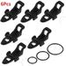 6Set Fishing Hook Keeper Lure Bait Holder with 3 Rubber Rings for Fishing Rod Fishing Gear Portable Accessories Fixed Bait BLACK