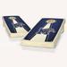 Skip s Garage Memphis Tigers Stained Pyramid Solid Wood Cornhole Board Set