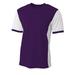 A4 Youth Game Performance Short Sleeve V-Neck Premier Sports Soccer Wear Jersey PURPLE/WHITE Large NB3017