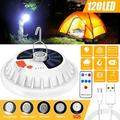 USB LED Rechargeable Outdoor Camping Tent Light Lantern for Hiking Ultra Bright Lamp-120 LED