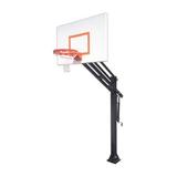 Force Endura Steel-Aluminum In Ground Adjustable Basketball System Maroon