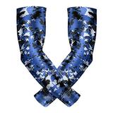 Buc wild Sports Compression Arm Sleeves 1 Pair - 2 Sleeves Youth and Adult Sizes Football Baseball Basketball Cycling Tennis Solid color Digital Camo Flames Youth Small-Large Arm Guards