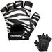 Contraband Pink Label 5277 Womens Design Series Zebra Print Lifting Gloves (Pair) - Lightweight Vegan Medium Padded Microfiber Amara Leather w/Griplock Silicone (White/Black Large)