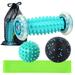 7299 Foot Massage Roller Spiky Ball Fascial Ball Resistance Band Storage Pouch Set for Pain Stress Relaxation