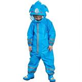 One Piece Rain Suit Kids Unisex Toddler Waterproof Rainsuit Rain Coat Coverall(Blue S)