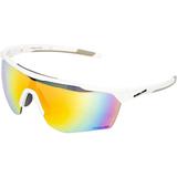 Adult Shield Baseball Sunglasses Lightweight Sports Sun Glasses for Running Softball Rowing Cycling (White/Gray)