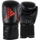 adidas FLX 3.0 Speed 50 Boxing & Kickboxing Gloves for Women and Men for Light Sparring Training Gym Punching Fitness and Heavy Bags. 10oz Black Red