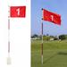 Summark Putting Green Flags Golf Flagsticks Practice Hole Cup With Flag Golf Pin Flags For Standard Golf Course