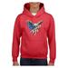 IWPF - Big Girls Hoodies and Sweatshirts - American Flag Eagle USA