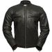 First Mfg Co - Turbine - Men s Motorcycle Jacket - Leather - Black - 2X Large