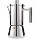 Easyworkz Diego Stovetop Espresso Maker Stainless Steel Italian Coffee Machine Maker 6cup 300ml Induction Moka Pot