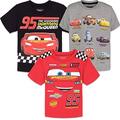 Disney Pixar Cars Lightning McQueen Little Boys T-Shirts 3 Pack Short Sleeve 6