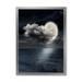East Urban Home Full Moon in Cloudy Night Sky VI - Photograph on Canvas Canvas, Wood in Black/Blue/White | 20 H x 12 W x 1 D in | Wayfair