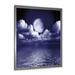 East Urban Home Full Moon in Cloudy Night Sky V - Photograph on Canvas Canvas, Wood in Black/Indigo/White | 20 H x 12 W x 1 D in | Wayfair