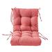 Latitude Run® Outdoor Cushions Seat Back Wicker Chair Cushions Patio Tufted Pillow For All Weather Polyester in Red/Pink | 4.7 H in | Wayfair