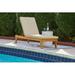 Latitude Run® 79.5" Long Reclining Single Chaise w/ Cushions Wood in Brown | 15.25 H x 24 W x 79.5 D in | Outdoor Furniture | Wayfair