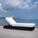 Joss & Main Langley Outdoor Chaise Lounge in White/Black | 12.99 H x 24.8 W x 74.8 D in | Wayfair D5E155869C3444ABAAA771970EC09378