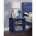 Mason & Marbles Ezio Nightstand w/ Usb Metal in Blue | 20 H x 20 W x 17 D in | Wayfair 54263D8B536140DC853E232EC8FAA26F