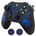 Xbox One Controller Skin BRHE Anti-Slip Silicone Cover Protector Case Accessories Set for Microsoft Xbox 1 Wireless/Wired Gamepad Joystick with 2 Thumb Grips Caps (Blue)