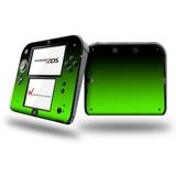 Smooth Fades Green Black - Decal Style Vinyl Skin fits Nintendo 2DS - 2DS NOT INCLUDED