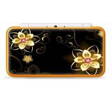 Nintendo 2DS XL Skin Decal Vinyl Wrap - glowing flowers abstract