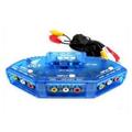 rca composite audio video av video game selector switcher box for xbox xbox 360 ps1 ps2 ps3 gamecube wii dvd vcr - Blue
