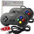 LUXMO 2 Pack SNES Retro USB Controller Gamepad Joystick USB PC Super Classic Controller Joypad Gamestick for Windows PC MAC Linux Raspberry Pi 3 Sega Genesis Higan