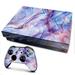 Skins Decal Vinyl Wrap for Xbox One X Console - decal stickers skins cover -Purple Marble Pink Blue Swirl