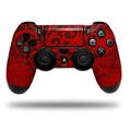 Skin for Sony PS4 Dualshock Controller PlayStation 4 Original Slim and Pro Folder Doodles Red (CONTROLLER NOT INCLUDED)