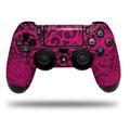 Skin for Sony PS4 Dualshock Controller PlayStation 4 Original Slim and Pro Folder Doodles Fuchsia (CONTROLLER NOT INCLUDED)