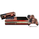 Painted Faded and Cracked USA American Flag - Skin Bundle Decal Style Skin fits XBOX One Console Original Kinect and 2 Controllers (XBOX SYSTEM NOT INCLUDED)