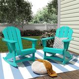 Polytrends Laguna Recycled Poly Outdoor Adirondack Rocking Chair (Set of 2)