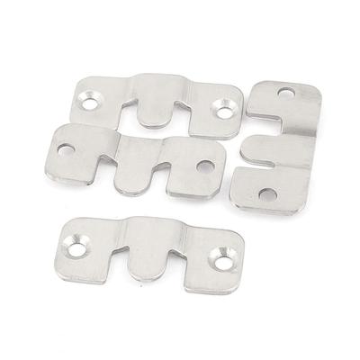 Universal Sectional Interlock Sofa Couch Connector Bracket Set 4pcs - Silver Tone