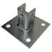 OhLectric 6 X 6 Inch Square Post Single Channel Hardware Brackets 4 Mounting Hole Base for 1-5/8 Strut