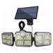 Solar Lights Outdoor - Motion Sensor Rotatable 132 LEDs Solar Powered Security Light IP67 Waterproof Led Outdoor Lights Super Bright Solar Wireless Wall Light with 3 Modes