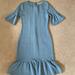 Michael Kors Dresses | Michael Kors Stretch Knit Bell Cuff Dress | Color: Blue | Size: Xs