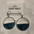 Nine West Jewelry | Blue Animal Print Earrings | Color: Blue/Silver | Size: Os