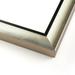 11x28 - 11 x 28 Stainless Steel Silver with Black Lip Solid Wood Frame with UV Framer s Acrylic and