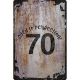 Wall Sign Aged to perfection! 70 funny birthday getting older wise seventy Decorative Art Wall Decor Funny Gift