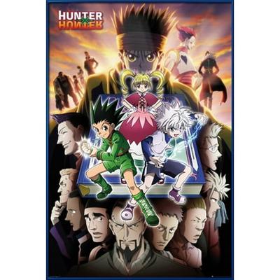 Customer Favorite Hunter X Hunter Framed Manga Tv Show Poster Book Key Art Cast 24 X 36 Metallic Blue Plastic Frame Earth Shop