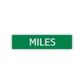 Miles Boys Children Name Indoor Outdoor Letter Printed Plaque Decoration Label Wall Novelty Aluminum Metal Sign 4 x13.5