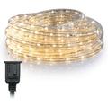 WYZworks 50 feet Warm White LED Rope Lights for Accent Holiday Christmas Party Decoration Lighting ETL & UL Certified - 10, 25, 50, 100, 150, 300 ft